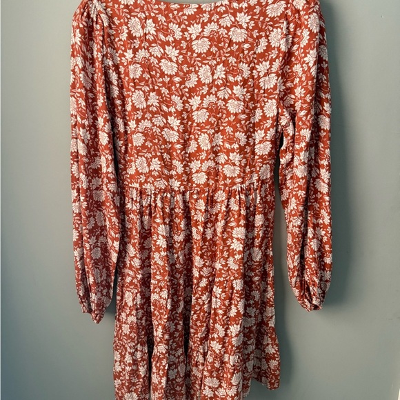 Liberty Love Floral Smocked Blouse - Rust and White - Picture 2 of 3
